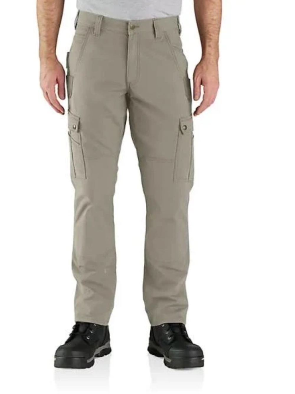 Men’s Carhartt Men's Beige Cargo Pants - Utility Pocket Work Trousers 33 x 34